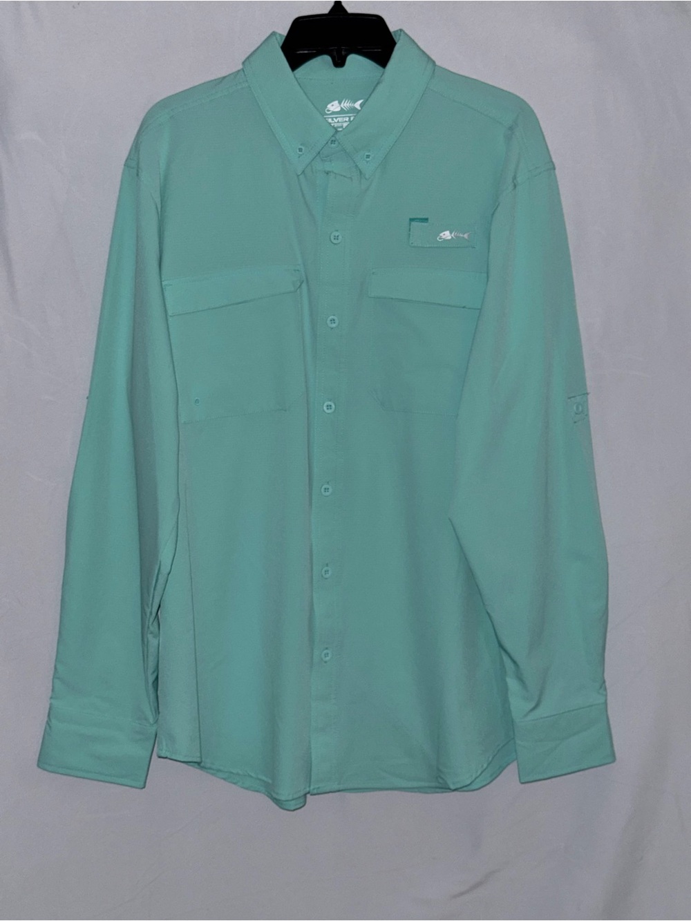 NWT Silver Bait Aqua Long-Sleeve Performance Fishing Shirt Size Medium